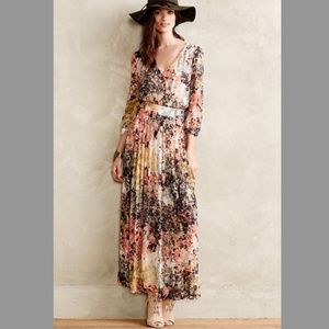 New - Anthropologie Moulinette Soeurs Equinox Pleated Maxi Dress - Size 6